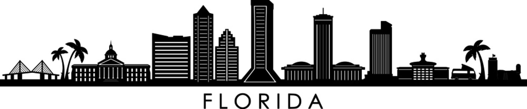 FLORIDA State SKYLINE City Silhouette
