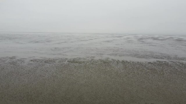 The Wadden Sea in Germany is a Unesco Heritage Site - aerial view