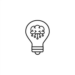 Smart light icon. Artificial intelligence icon design. Vector