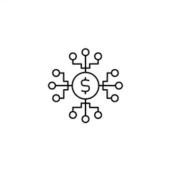 Artificial intelligence financial icon. Artificial intelligence icon design. Vector