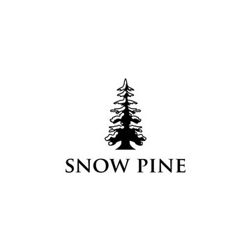 pine evergreen fir hemlock spruce conifer cedar Christmas tree Logo design vector