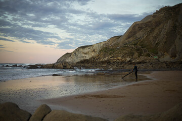 Surfer on the beach