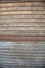 Fototapeta premium Metall-Garagentor (Hintergrund/Textur)