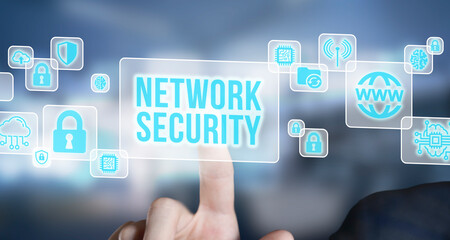 Internet, business, Technology and network concept. Cyber security data protection business technology privacy concept.