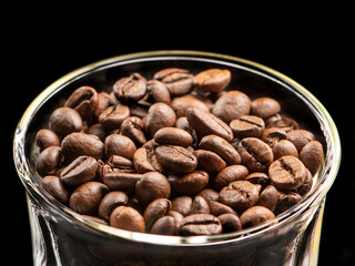 Cup of coffee beans