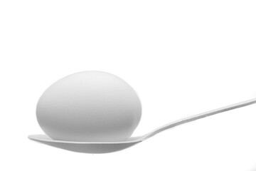 Abstract white egg on white background