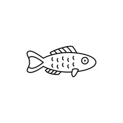 Fish icon isolated vector symbol