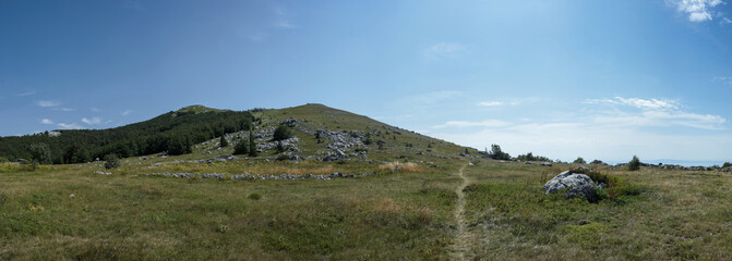 Top of Velebit national park mountains.