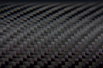 Twill weave carbon fiber texture close-up