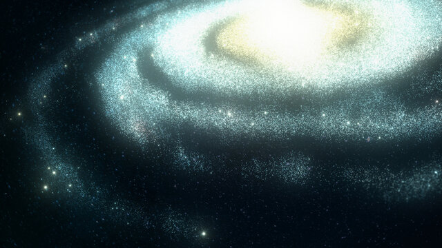 Milky way galaxy arms tilt shift