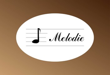 Musical melody vector icon illustration isolated on white background