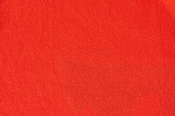 Bright orange red acrylic fabric.