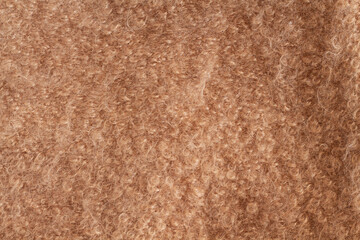 Texture of beige cream wool fleecy fabric