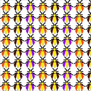 vector illustration wasp, bee, hornets, ants, bumblebee, bug, wing, bee, insect, hive, beautiful wasp, flying wasp, wasp pattern, illustration for notepad, illustration for passport cover, image for p