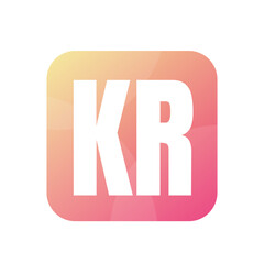 Fototapeta premium KR Letter Logo Design With Simple style