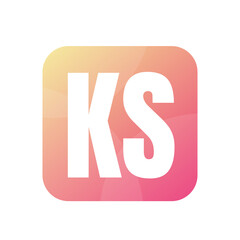 KS Letter Logo Design With Simple style