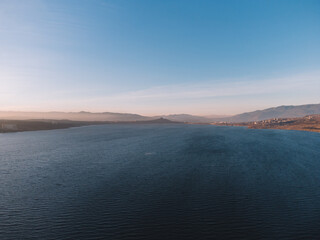 Sunset above the lake