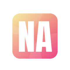 NA Letter Logo Design With Simple style