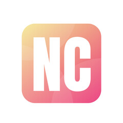 NC Letter Logo Design With Simple style