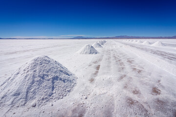 Heap of salt. Salar De Uyuni. Bolivia.