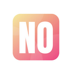 NO Letter Logo Design With Simple style