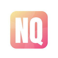 NQ Letter Logo Design With Simple style