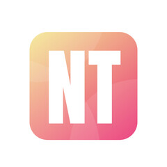 NT Letter Logo Design With Simple style