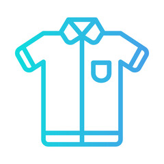 Shirt icon vector illustration in gradient style for any projects