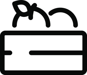 fresh fruits food box outline icon