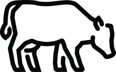 cow cattle simple outline symbol