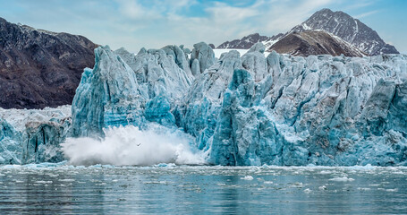 Glacier calving in Svalbard