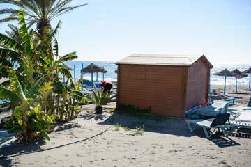 Liegenverleih am Strand
