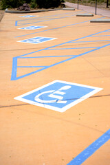 Handicap parking stalls
