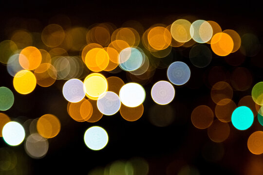 An Abstract City Lights Bokeh Background