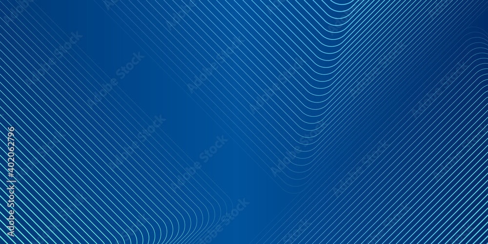 Wall mural modern blue lines abstract background with simple line blend contours. modern blue presentation back
