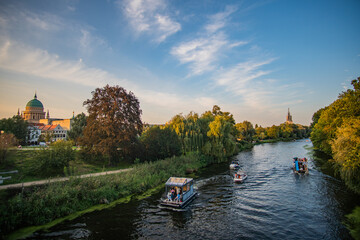 View of the Havel river in Potsdam from bridge in summer with blue sky, Germany © Danny