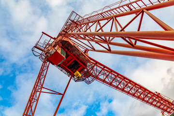 big crane in the old dortmund harbor in Dortmund