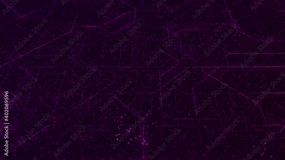 Poster abstract circuit board with data points and electronic signals. animation. motion graphic with high-