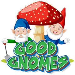 Good gnomes logo on white background