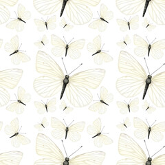 Fototapeta na wymiar Butterfly on seamless background