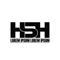 HSH letter monogram logo design vector