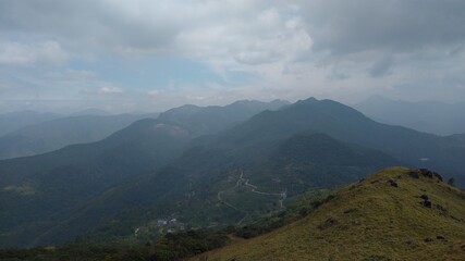 Beautiful grassland, Ponmudi hill station Thiruvananthapuram, Kerala landscape view