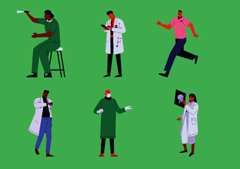 Fototapeta premium illustration of a person health care set design wallpaper banner and backround