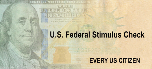 Financial stimulus bill USA dollar cash banknote on Global pandemic Covid 19 lockdown
