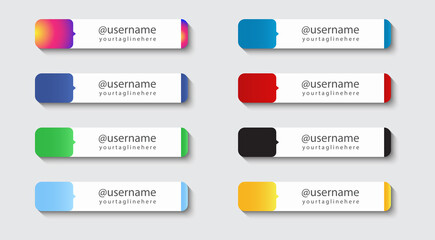 social media lower third set collection