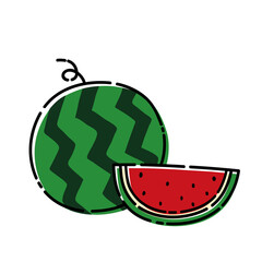 スイカのイラスト素材