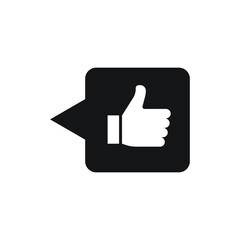 Dialog with sign bravo, chat icon, isolated on white background