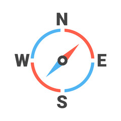 Compass icon. Vector illustration.