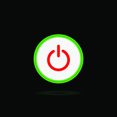 On Off Push style power buttons, The Off buttons are enclosed in red icon