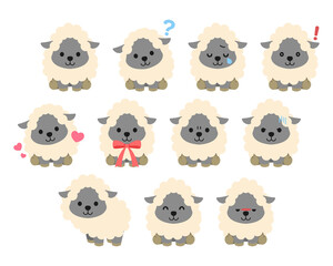 羊イラスト素材 : Sheep illustration material